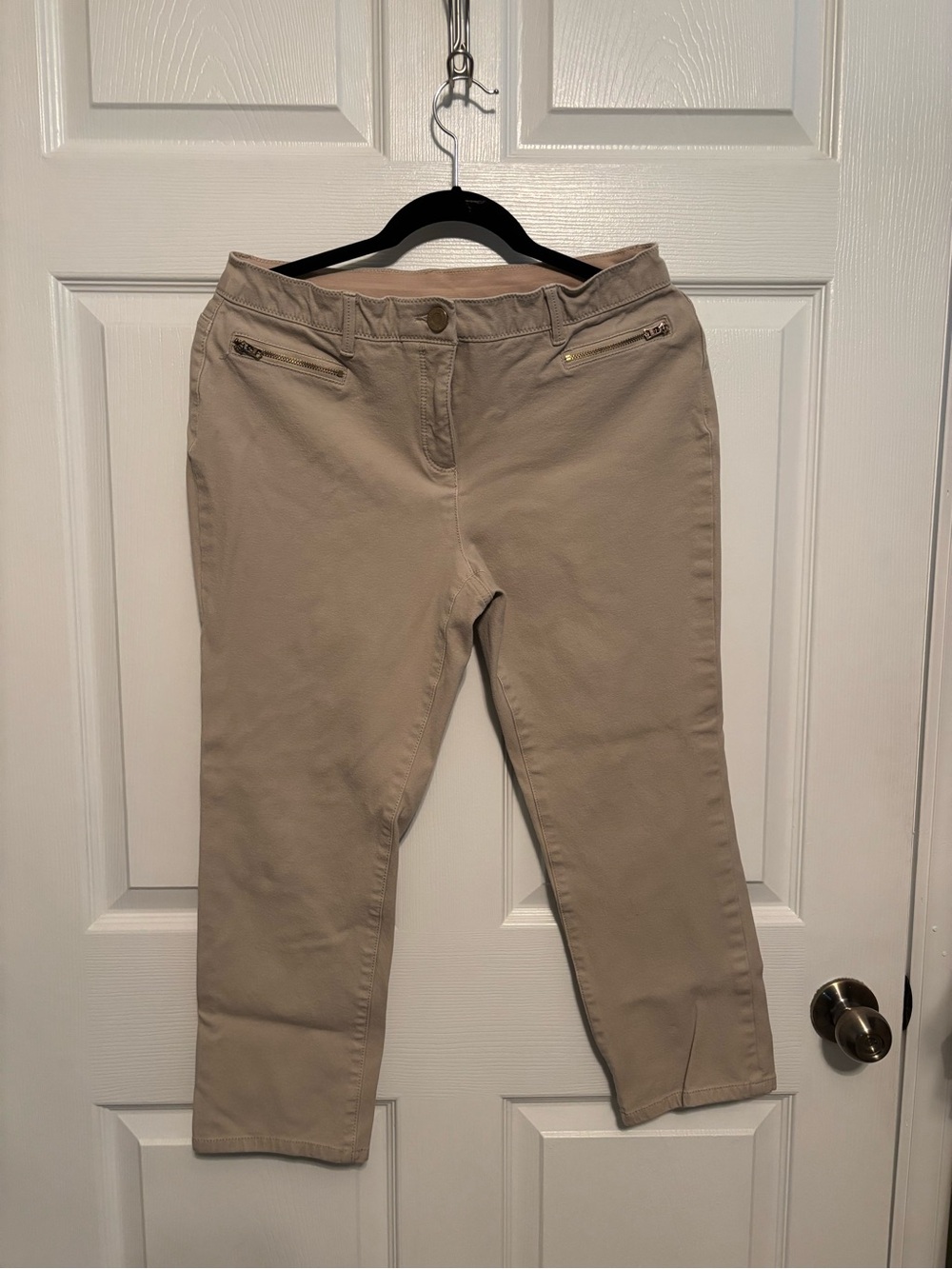 Chico's Khaki Ankle Cropped Stretch Jeans W16-18” I23”